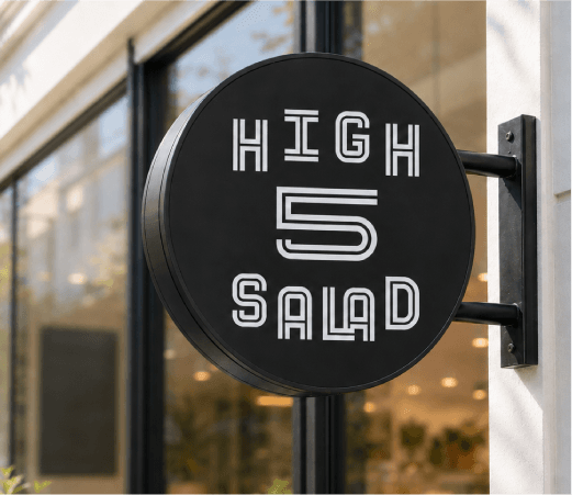 HIGH FIVE SALADのサイン