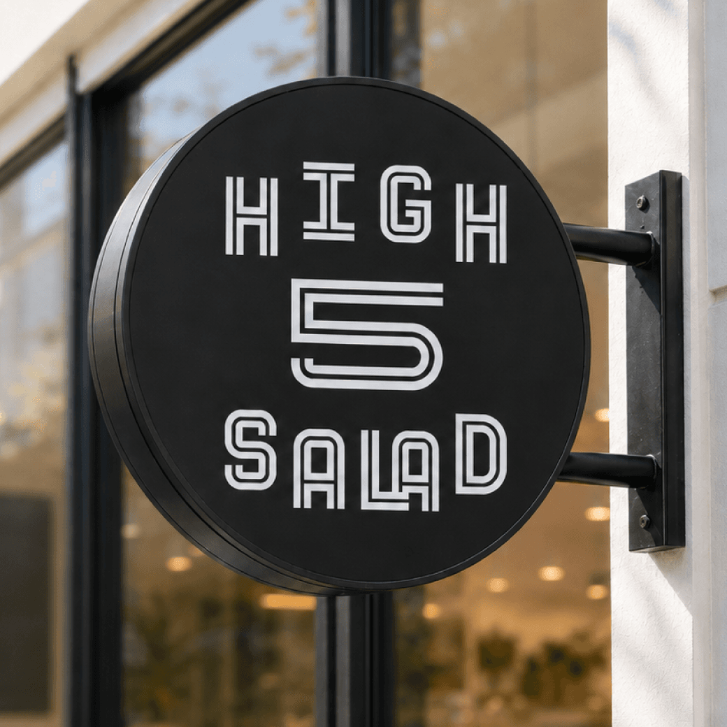 HIGH FIVE SALADのサイン