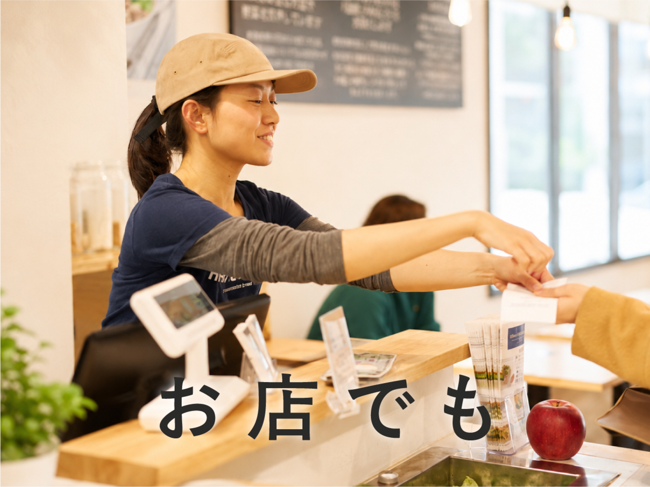 お店でサラダを提供するHIGH FIVE SALAD
